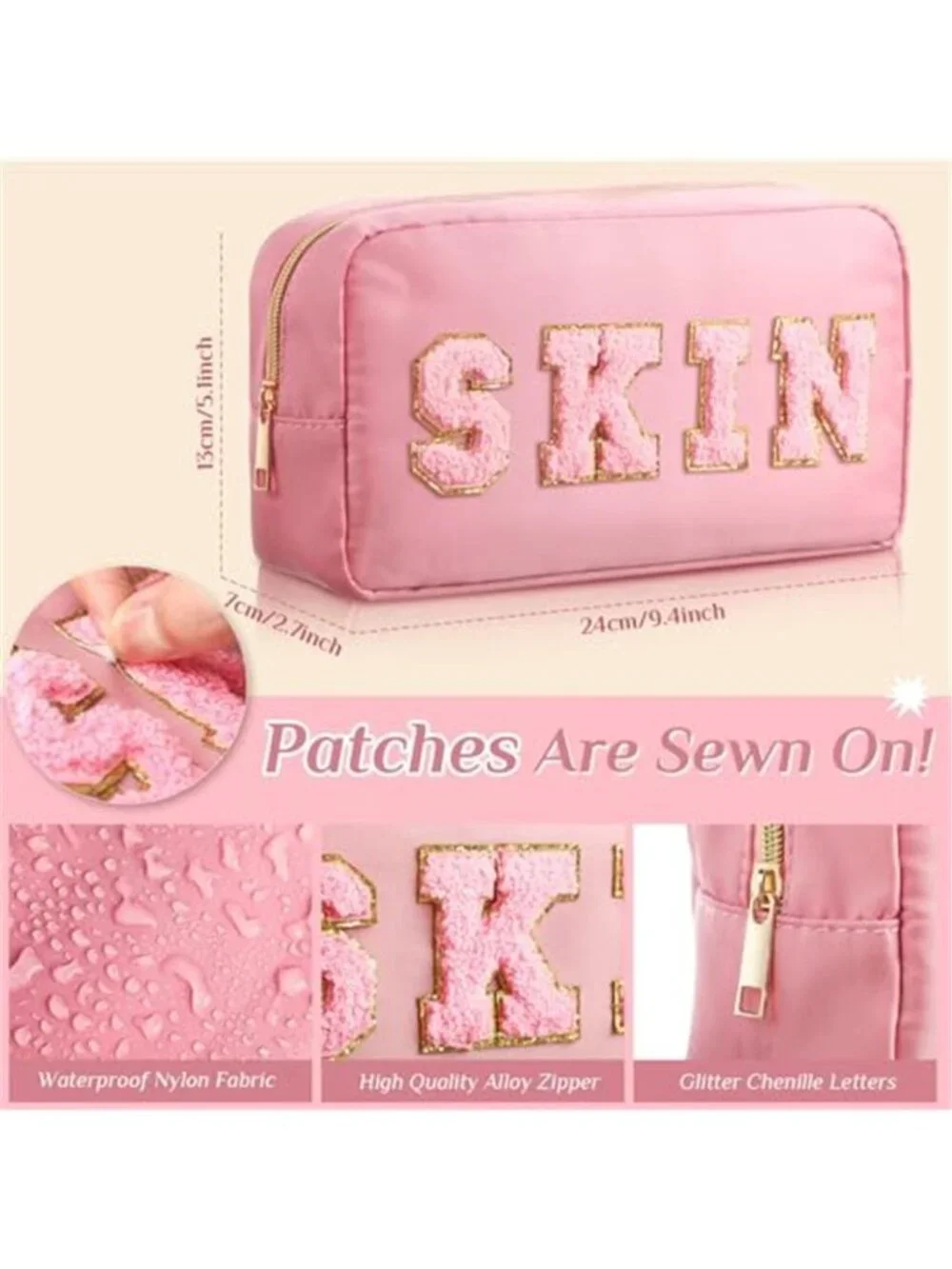 4 Piece Travel Makeup Bag Set Waterproof Cosmetic Toiletry Organizer Pouches